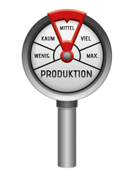 Regler Produktionsmengenanzeige für eine Animation.